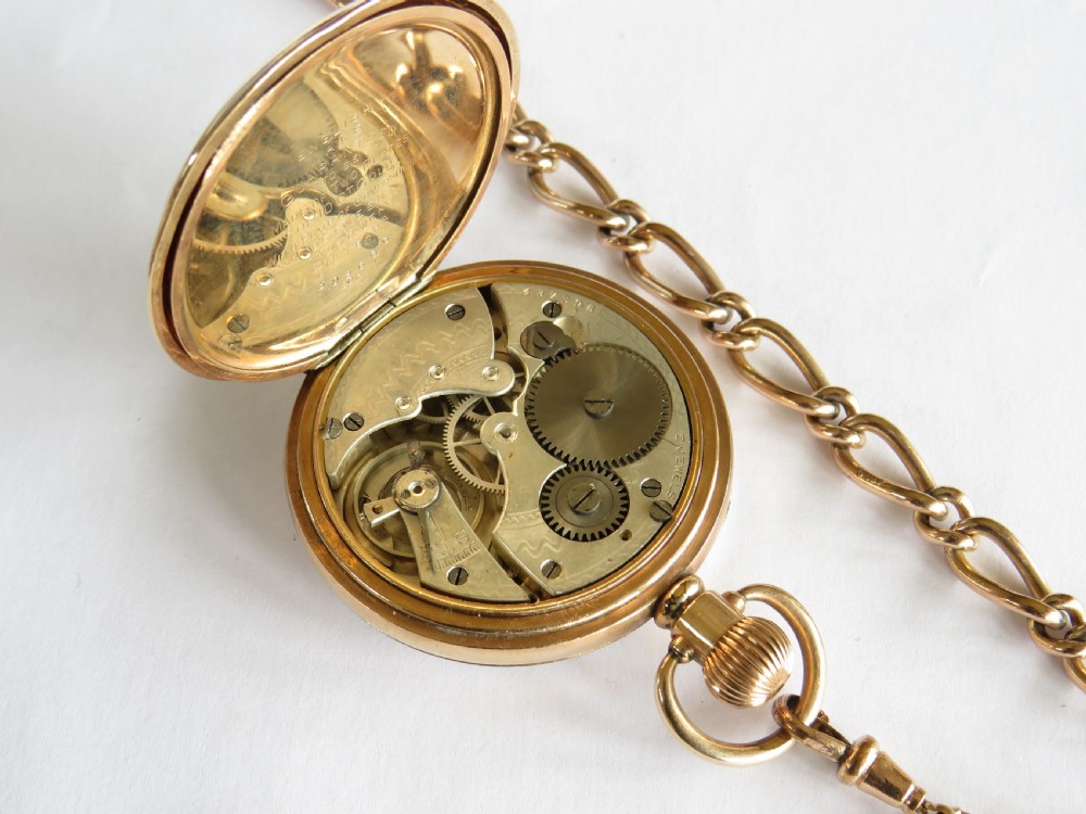 Antique Swiss pocket watch and chain View III