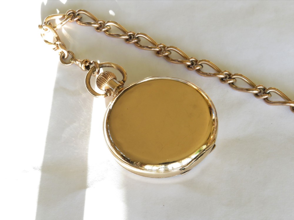 Antique Swiss pocket watch and chain View V