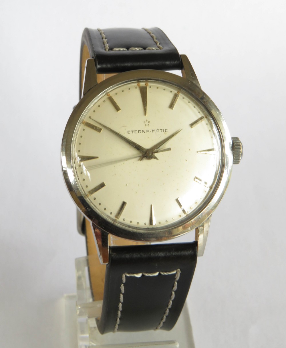 Gents Eterna-Matic wrist watch, 1961 View II