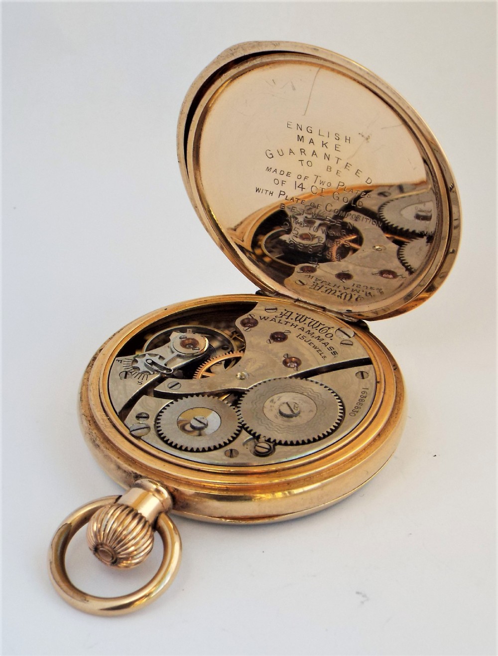 Antique Waltham pocket watch, 1908. View IV