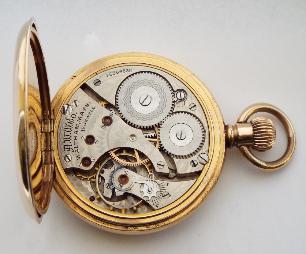 Antique Waltham pocket watch, 1908. View V
