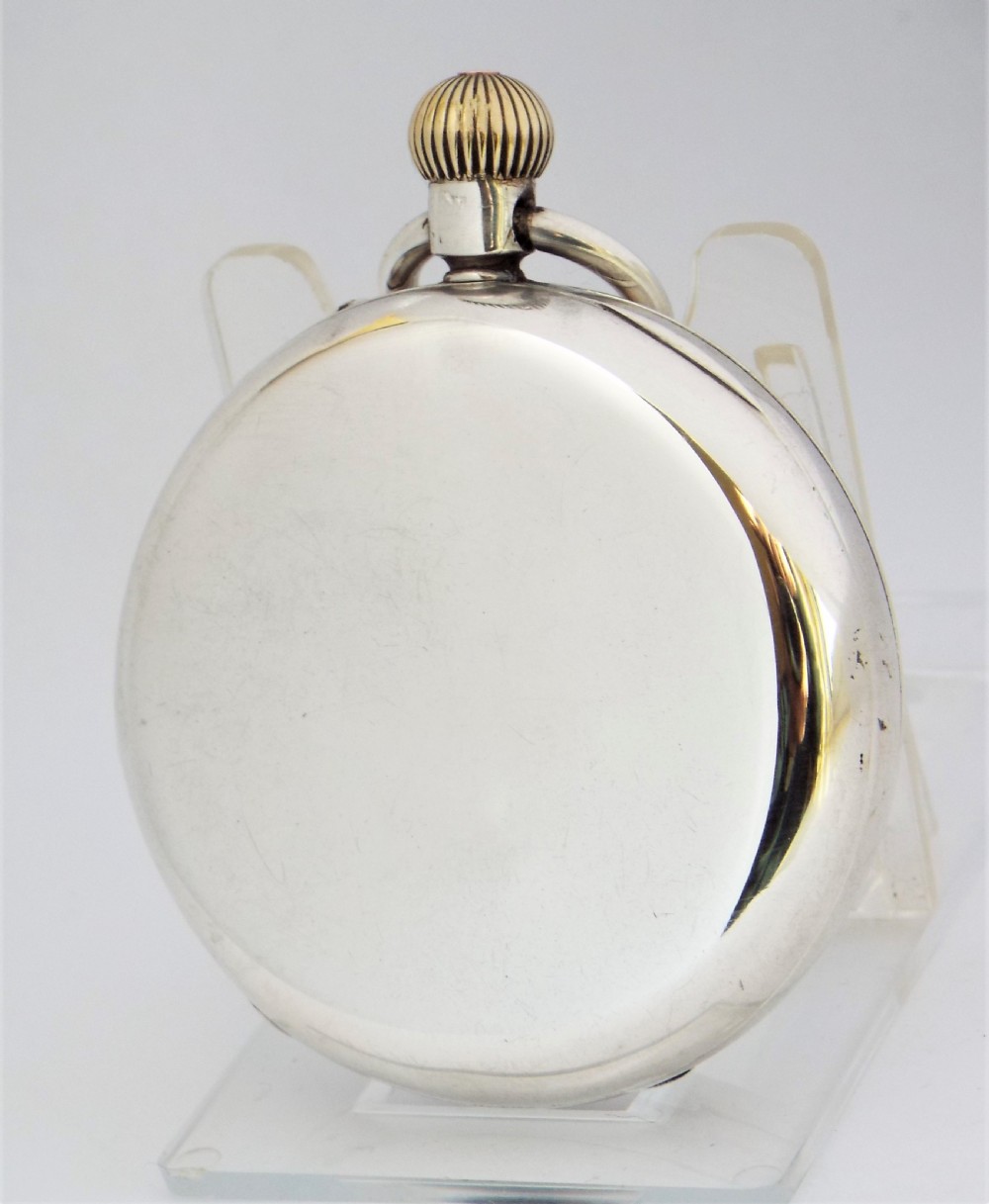 Rotherham & Sons silver half hunter pocket watch, 1902. View III