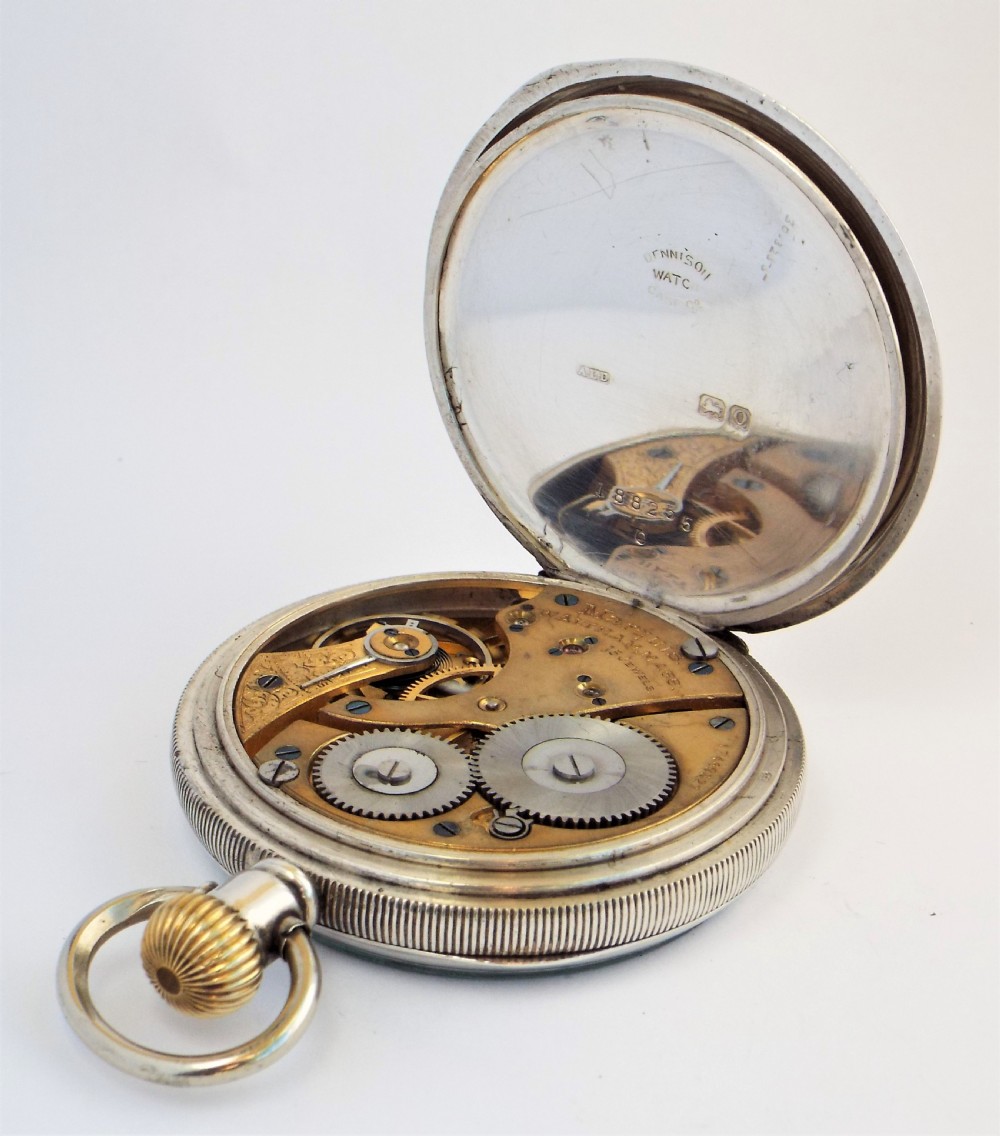 Antique silver Waltham Marquis pocket watch. View IV