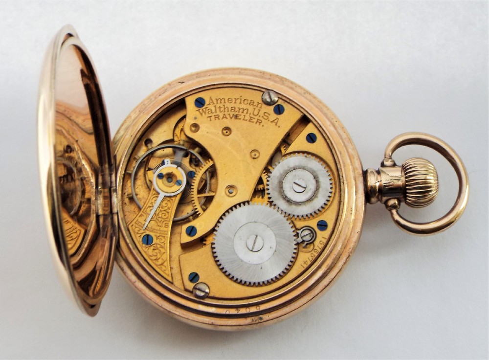 Waltham Traveler full hunter pocket watch, 1907. View VI