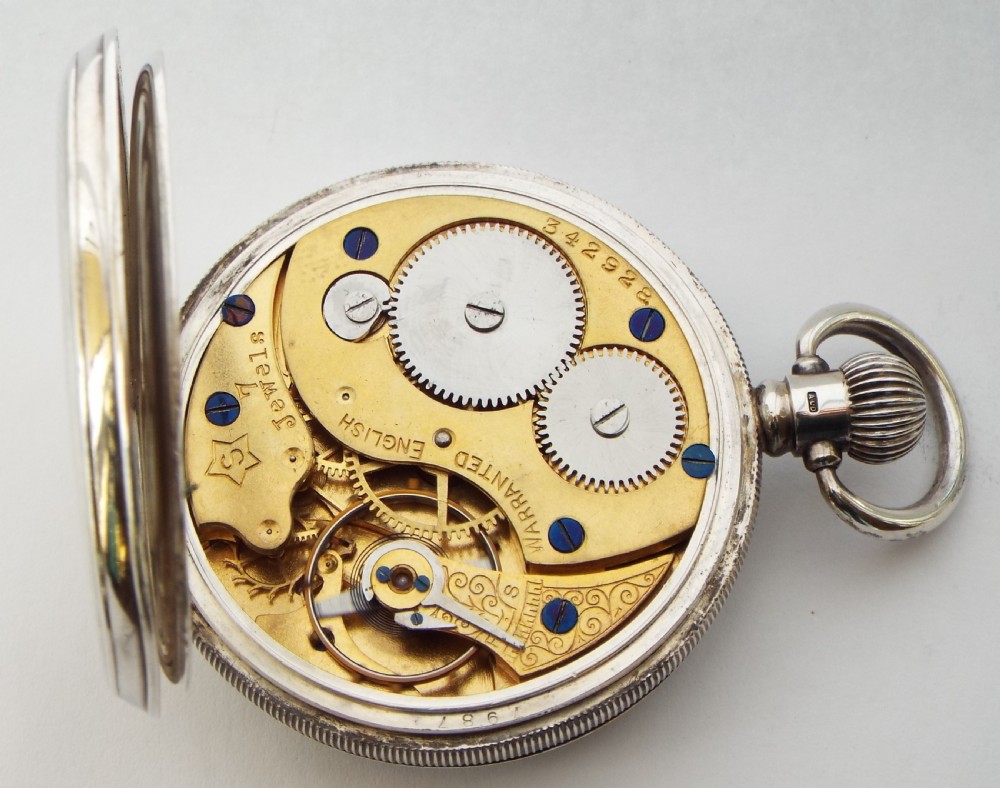 Antique silver H Williamson Coventry pocket watch. View V