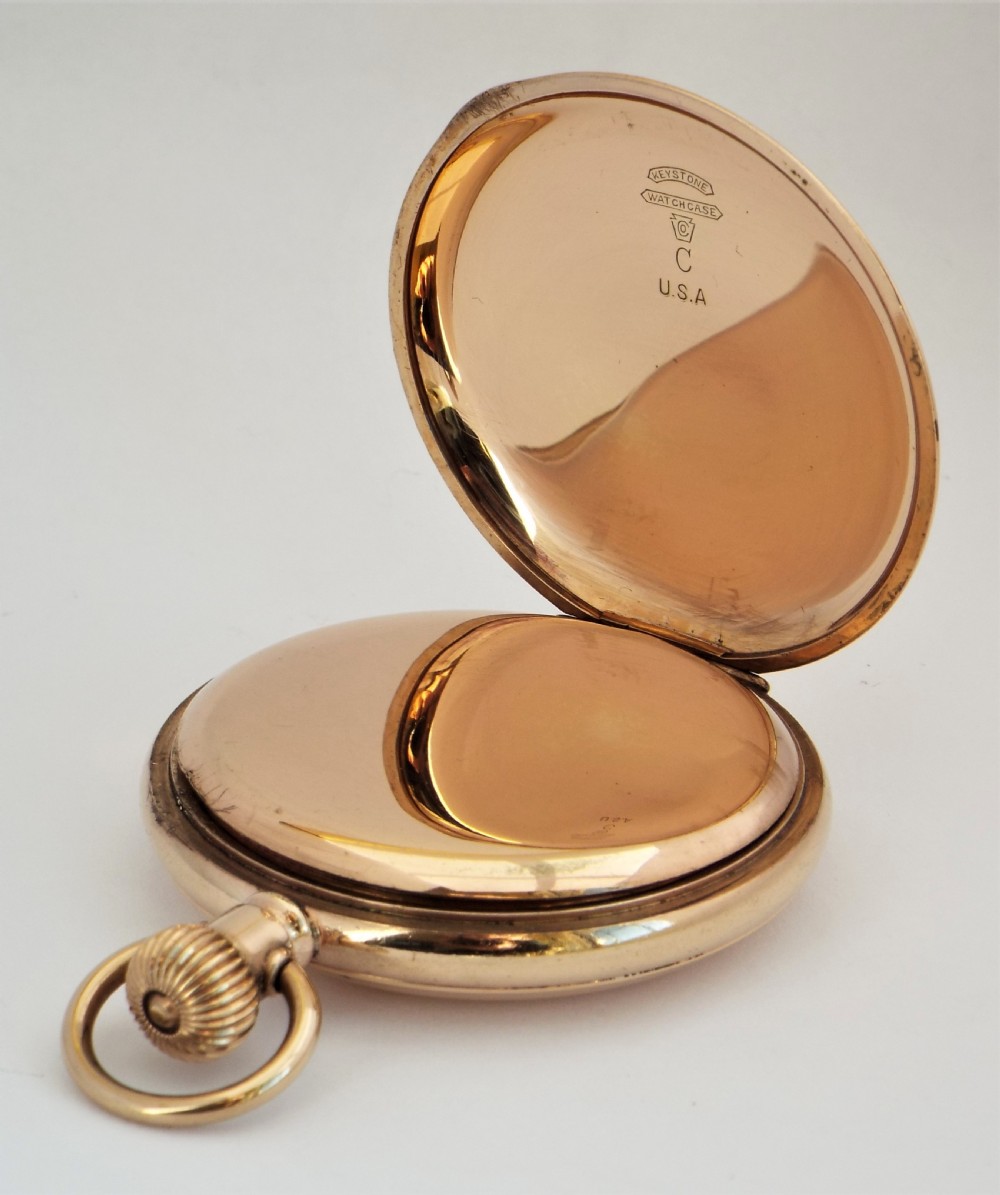 Waltham full hunter pocket watch, 1919. View IV