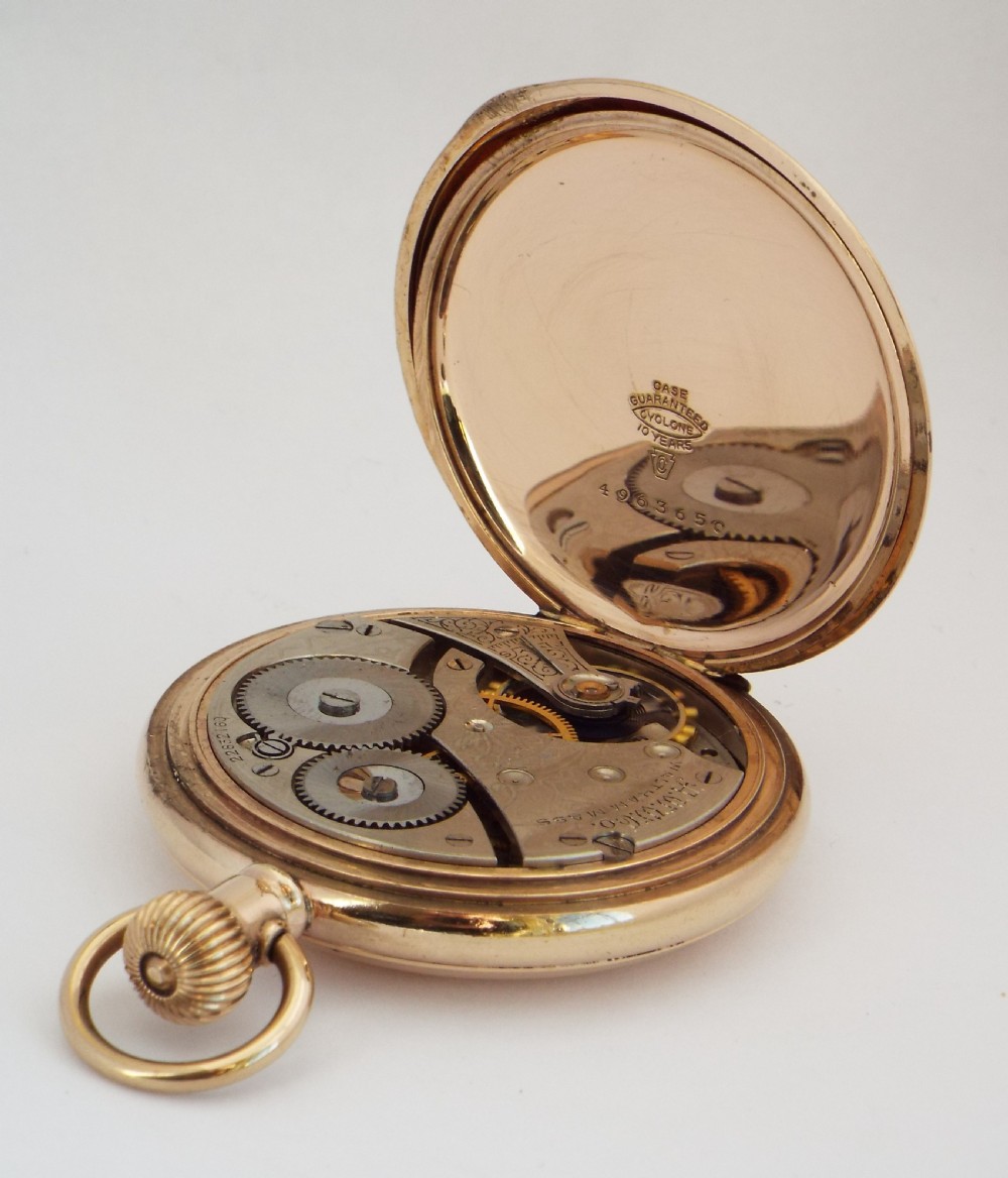 Waltham full hunter pocket watch, 1919. View V