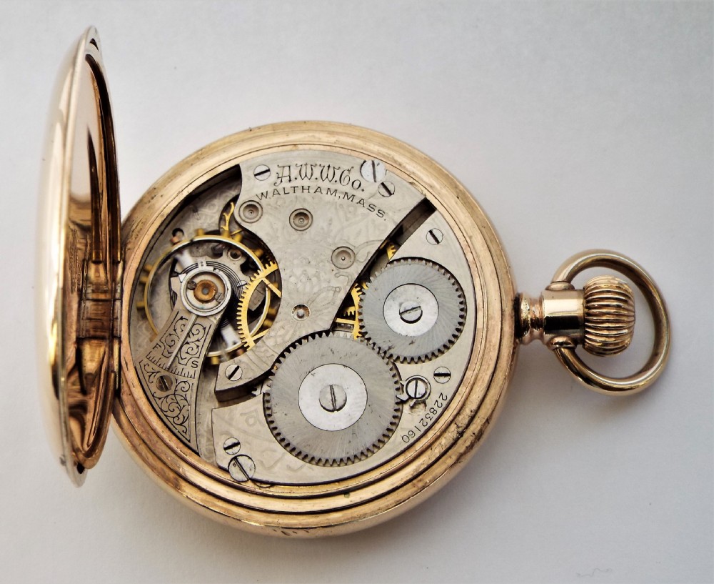 Waltham full hunter pocket watch, 1919. View VI