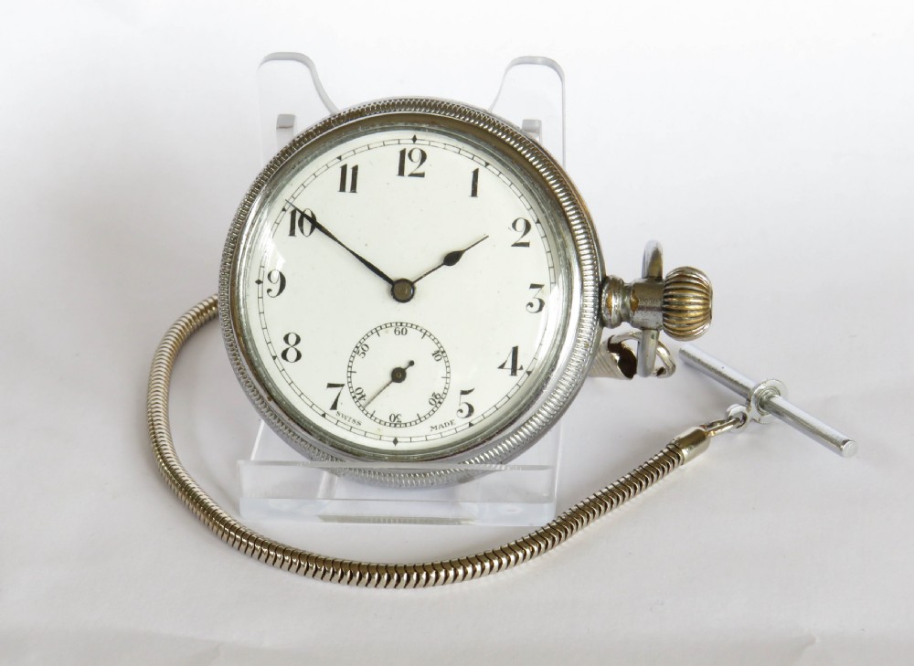 1930s Swiss pocket watch and chain