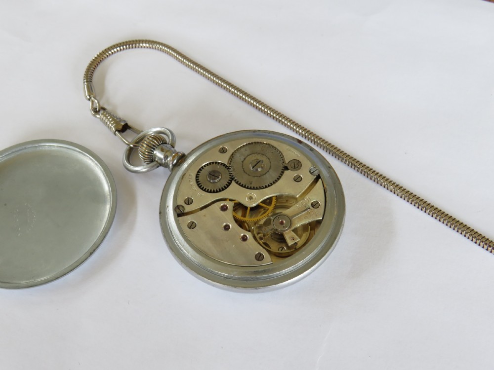 1930s Swiss pocket watch and chain View III