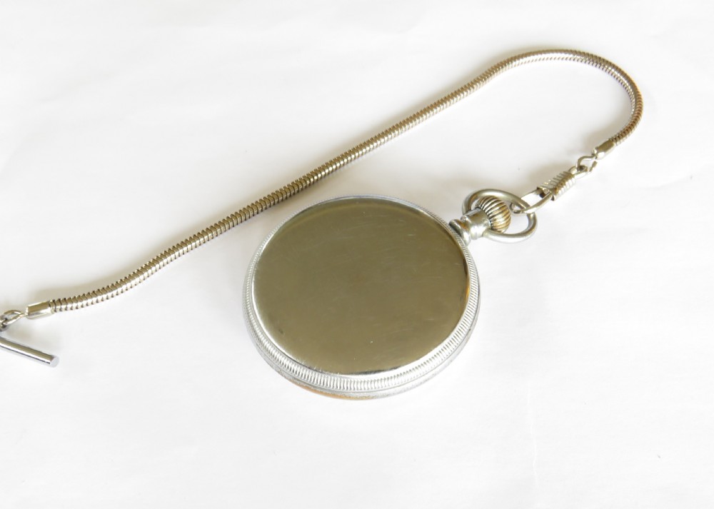 1930s Swiss pocket watch and chain View IV