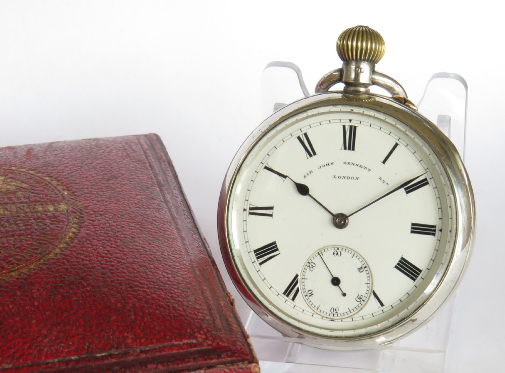 Antique silver pocket watch, Sir John Bennett View II