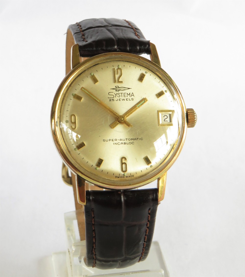 Gents 1960s Systema automatic wrist watch View II