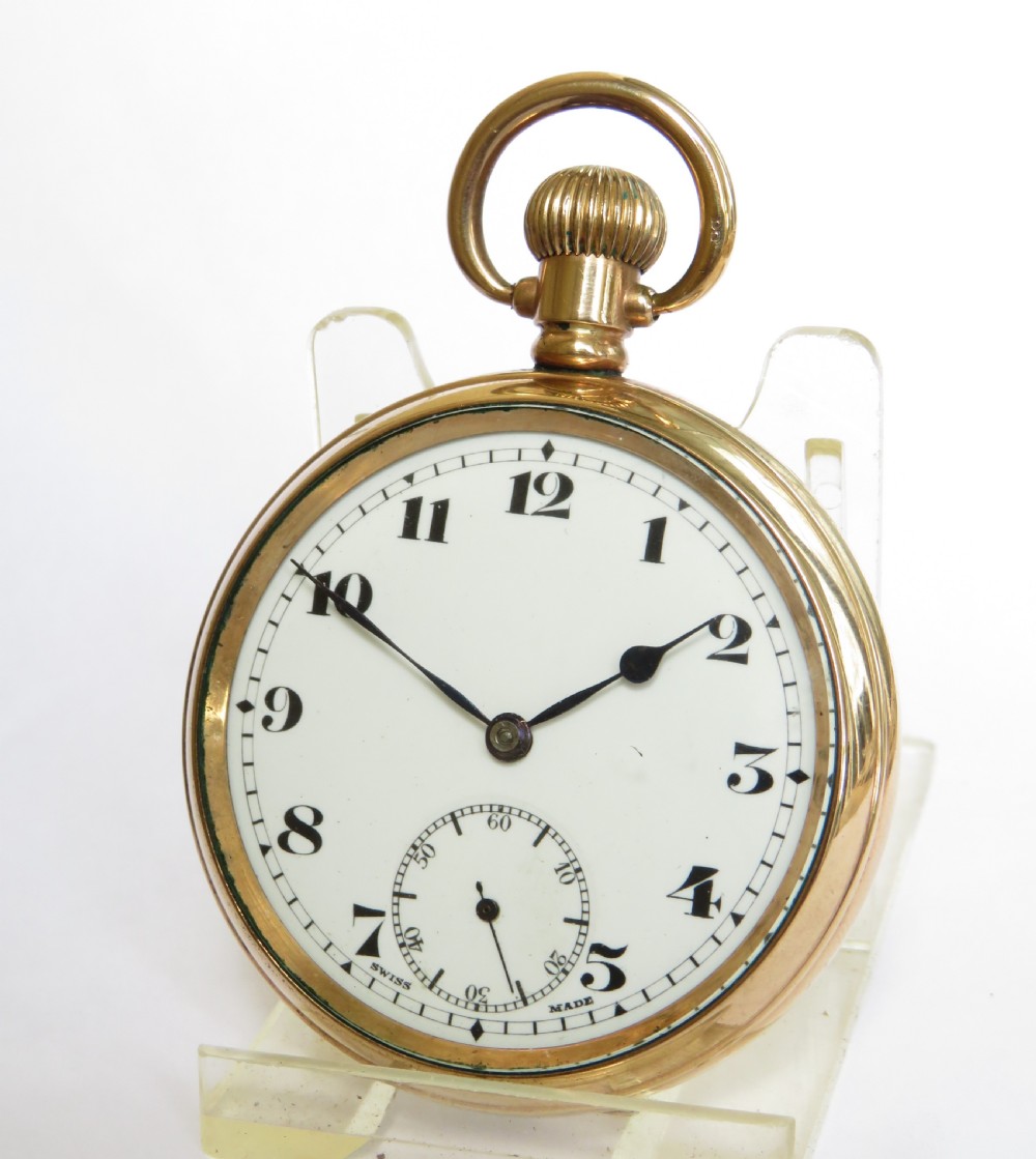 Antique 1920s Record stem winding pocket watch