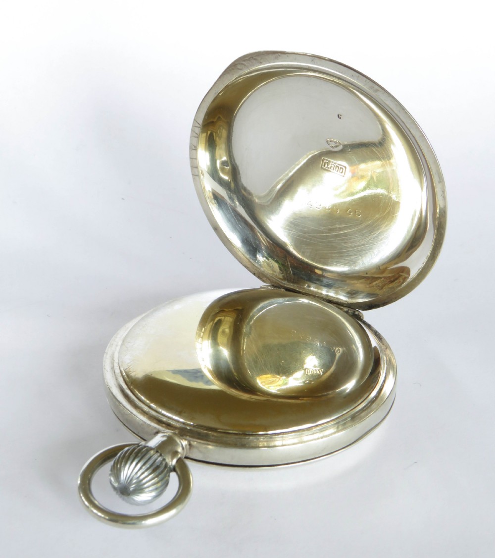 1910s Lowiza silver full hunter pocket watch View III