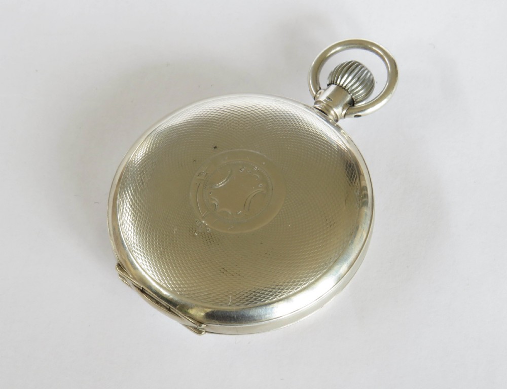 1910s Lowiza silver full hunter pocket watch View V
