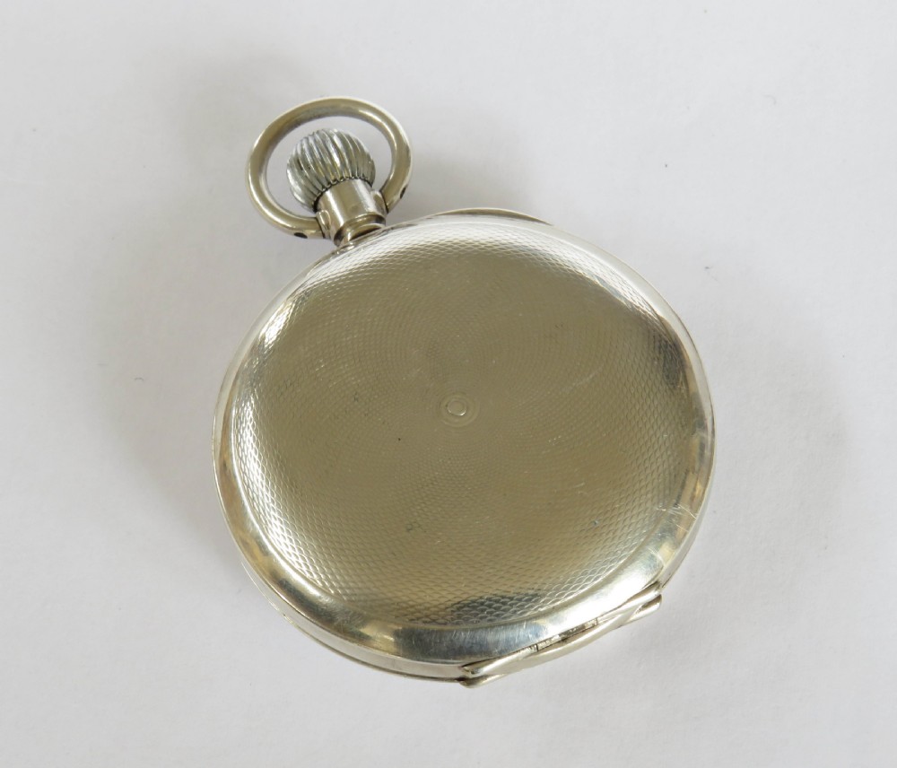 1910s Lowiza silver full hunter pocket watch View VI