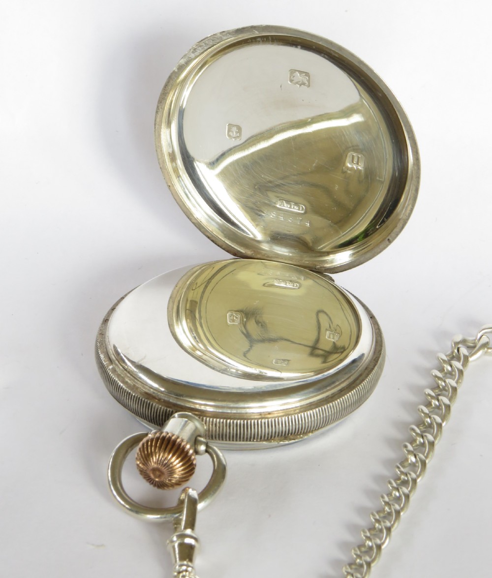 1919 Zenith pocket watch and chain View IV