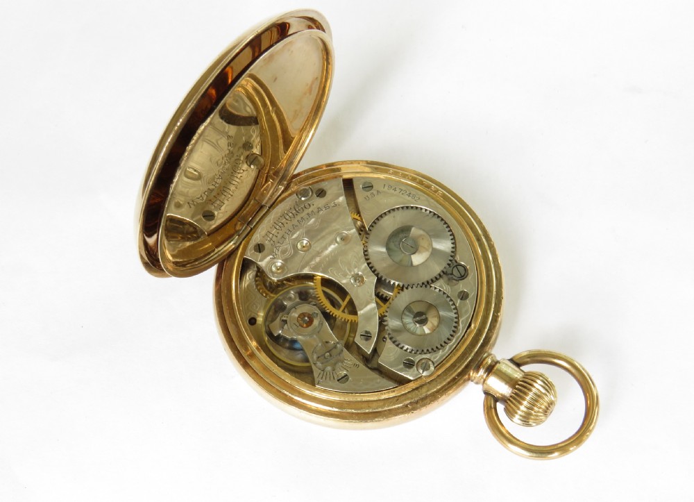 Antique Waltham pocket watch, 1913 View III
