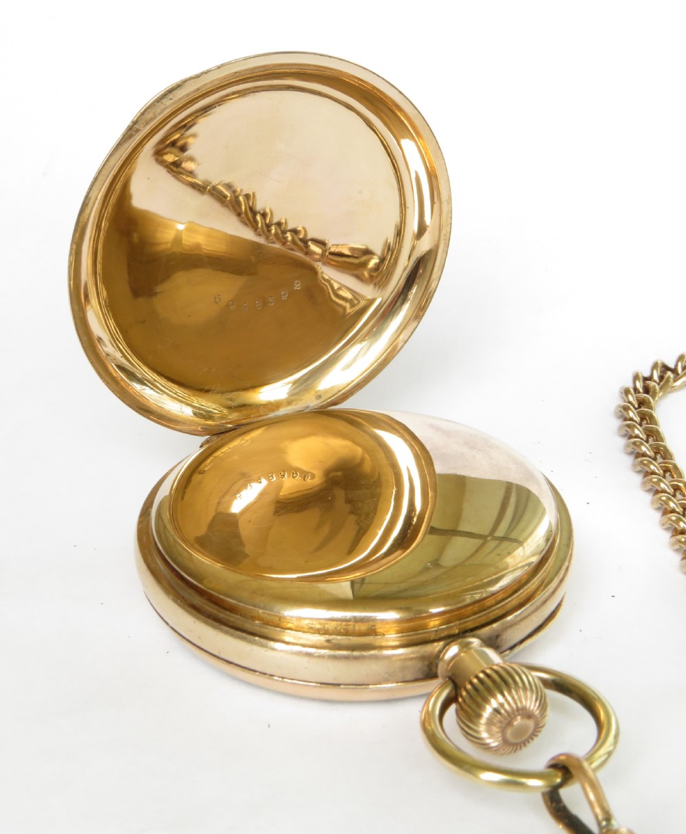 Antique Omega pocket watch and chain View III