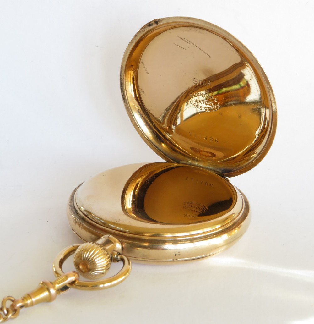 Antique Criterion full hunter pocket watch and chain View IV
