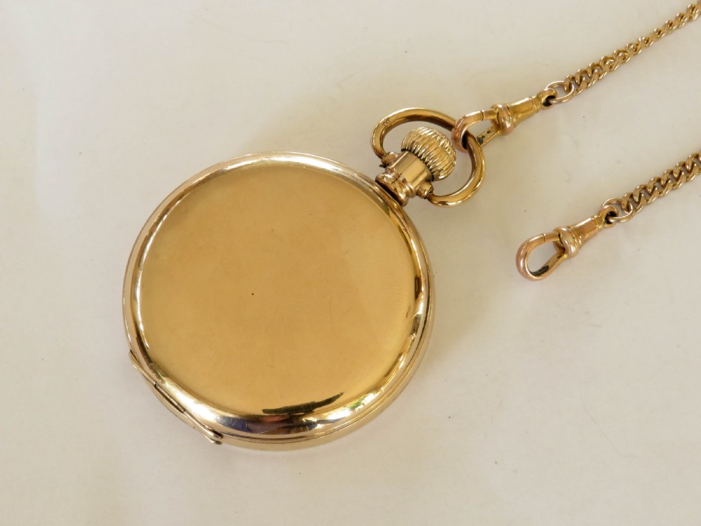 Antique Criterion full hunter pocket watch and chain View V