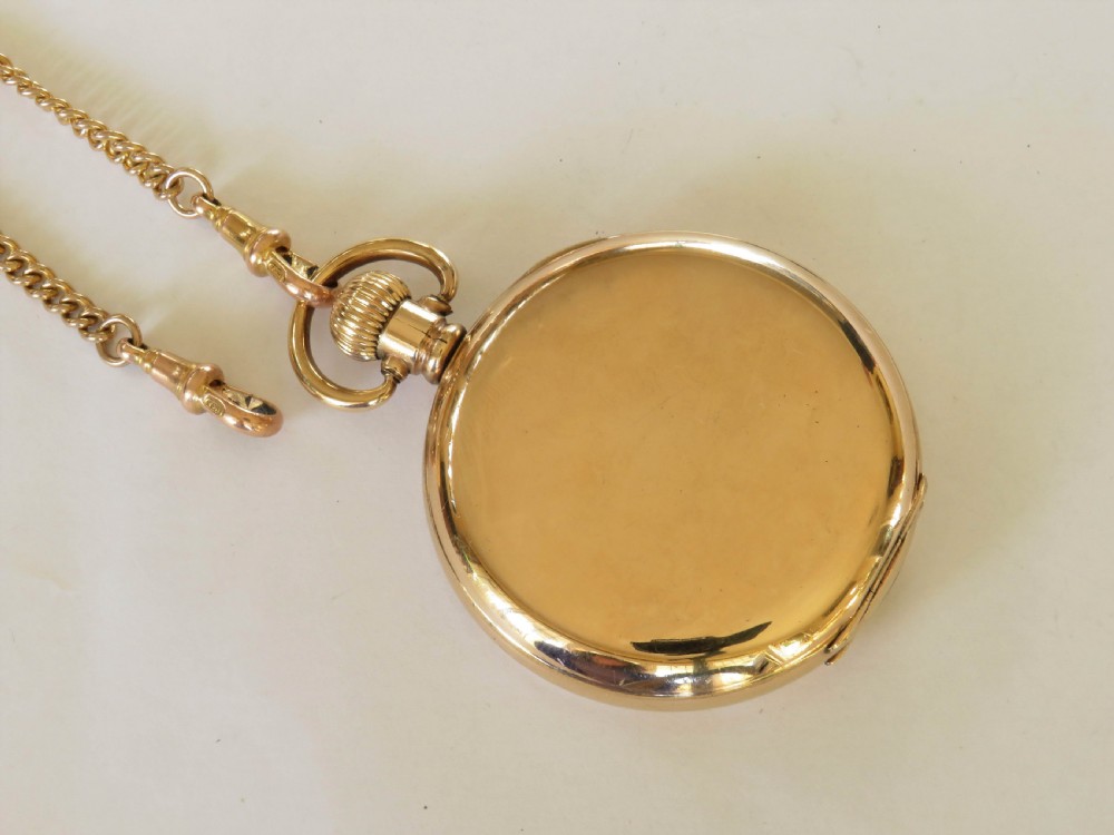 Antique Criterion full hunter pocket watch and chain View VI