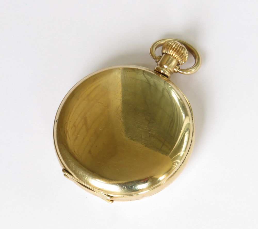 Antique Waltham Traveler half hunter pocket watch View VI