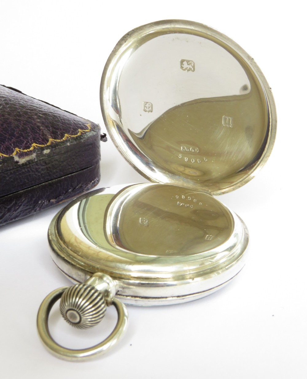 Antique silver pocket watch from J W Benson View III