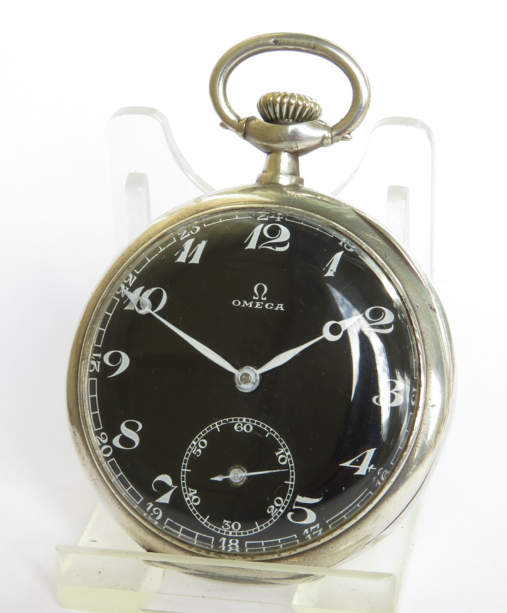 Antique silver Omega pocket watch