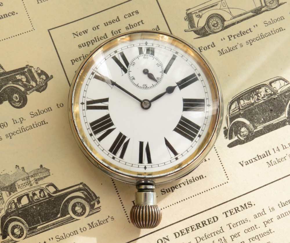 Antique 1910s car dashboard clock