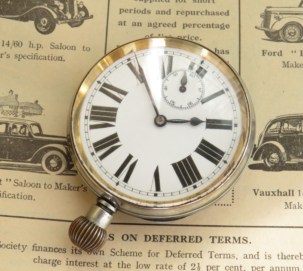 Antique 1910s car dashboard clock View II