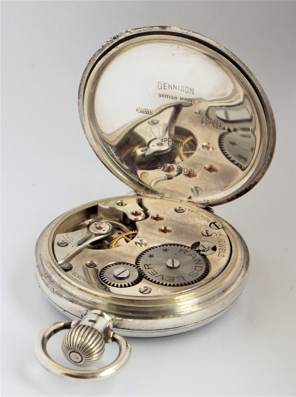 A 1930s Rotherham & Sons silver pocket watch. View IV