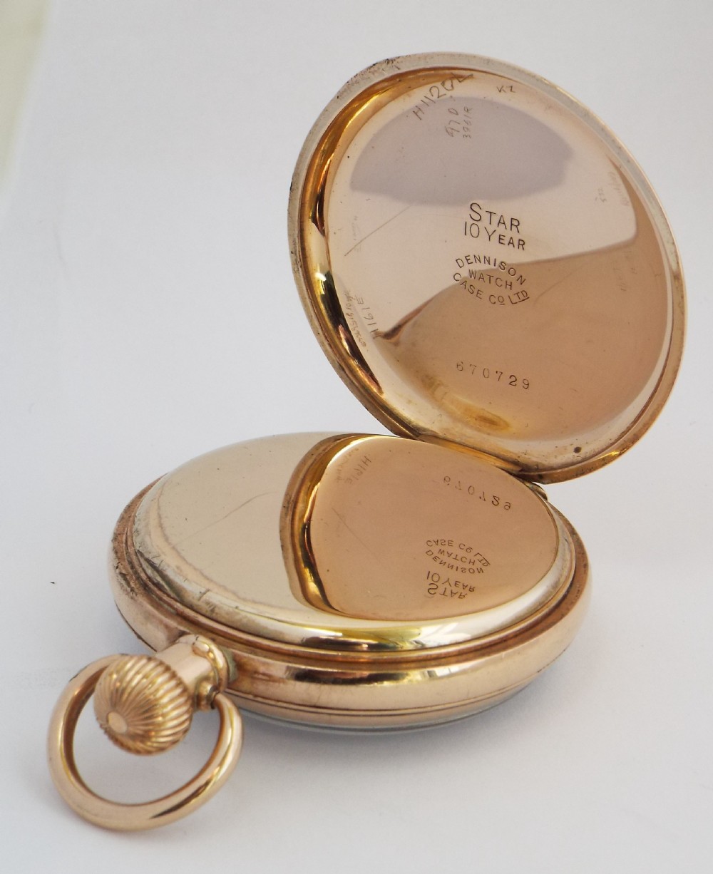 Antique  1920s Pluto stem winding pocket watch. View III