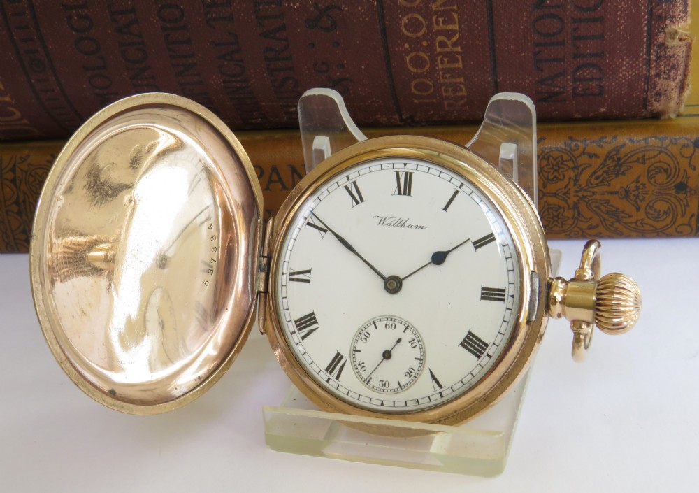 Waltham Traveler full hunter pocket watch, 1913.