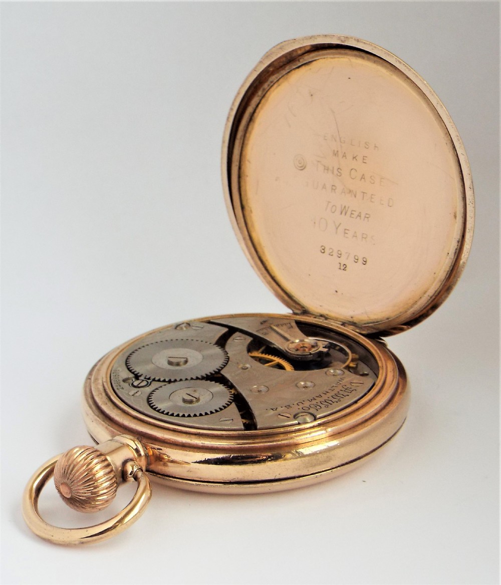 Waltham full hunter pocket watch, 1924. View III