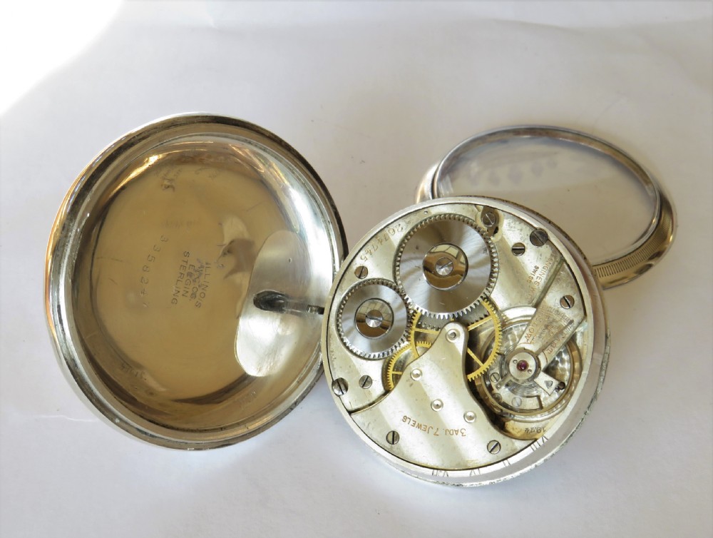 Antique silver Longines pocket watch View III