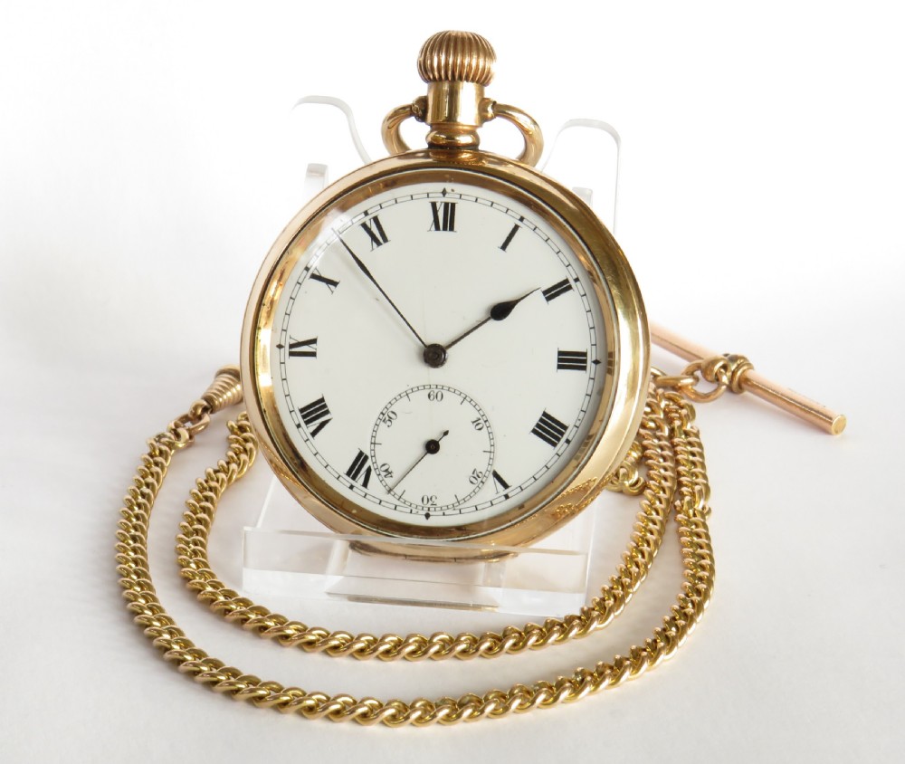 Antique Stauffer & Co pocket watch and chain