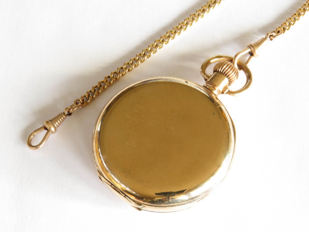 Antique Stauffer & Co pocket watch and chain View IV