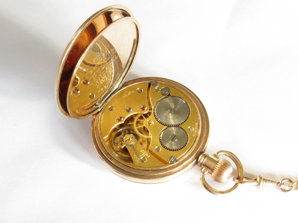 Antique Stauffer & Co pocket watch and chain View V