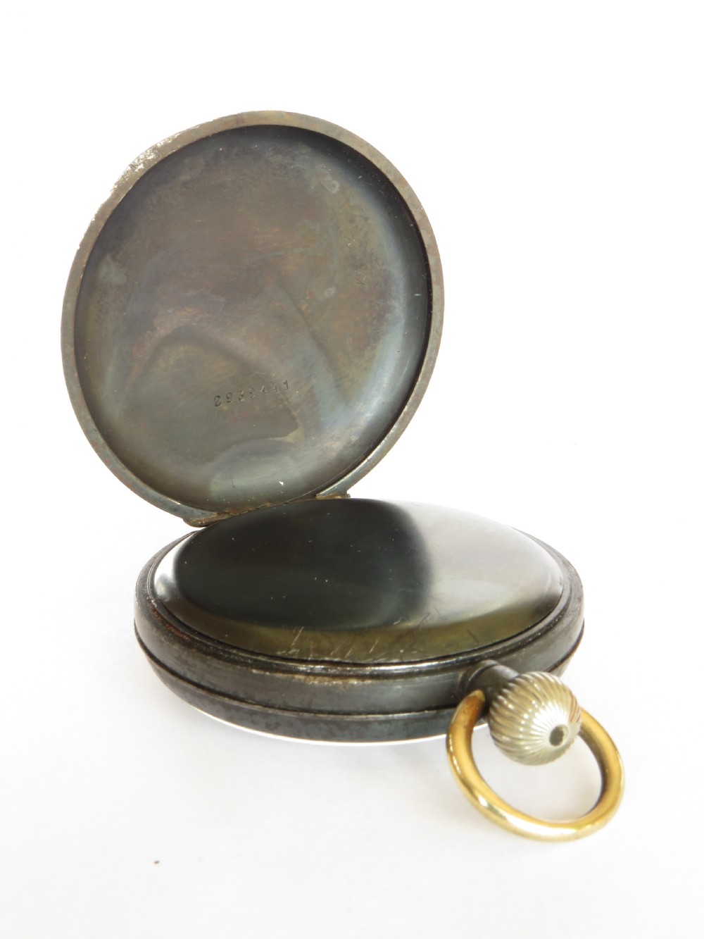1920s John Elkan gun metal “Colonial” pocket watch View IV
