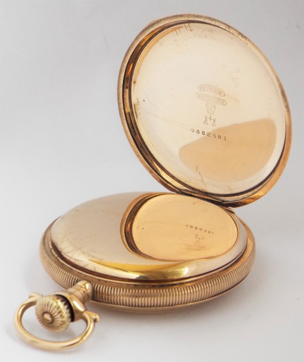 Antique Waltham full hunter pocket watch. View IV