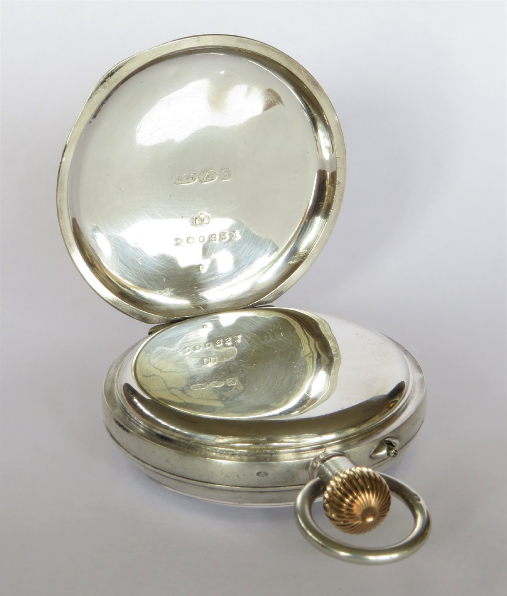 Silver chronograph pocket watch, 1917 View IV