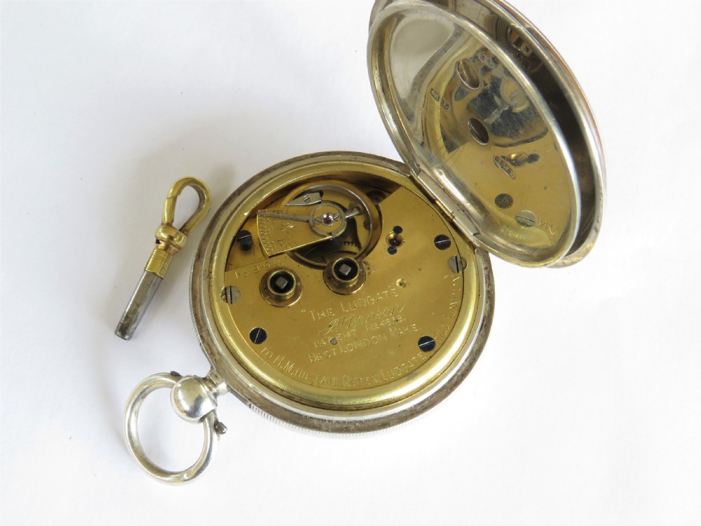 Antique “The Ludgate” silver pocket watch, 1886 View III