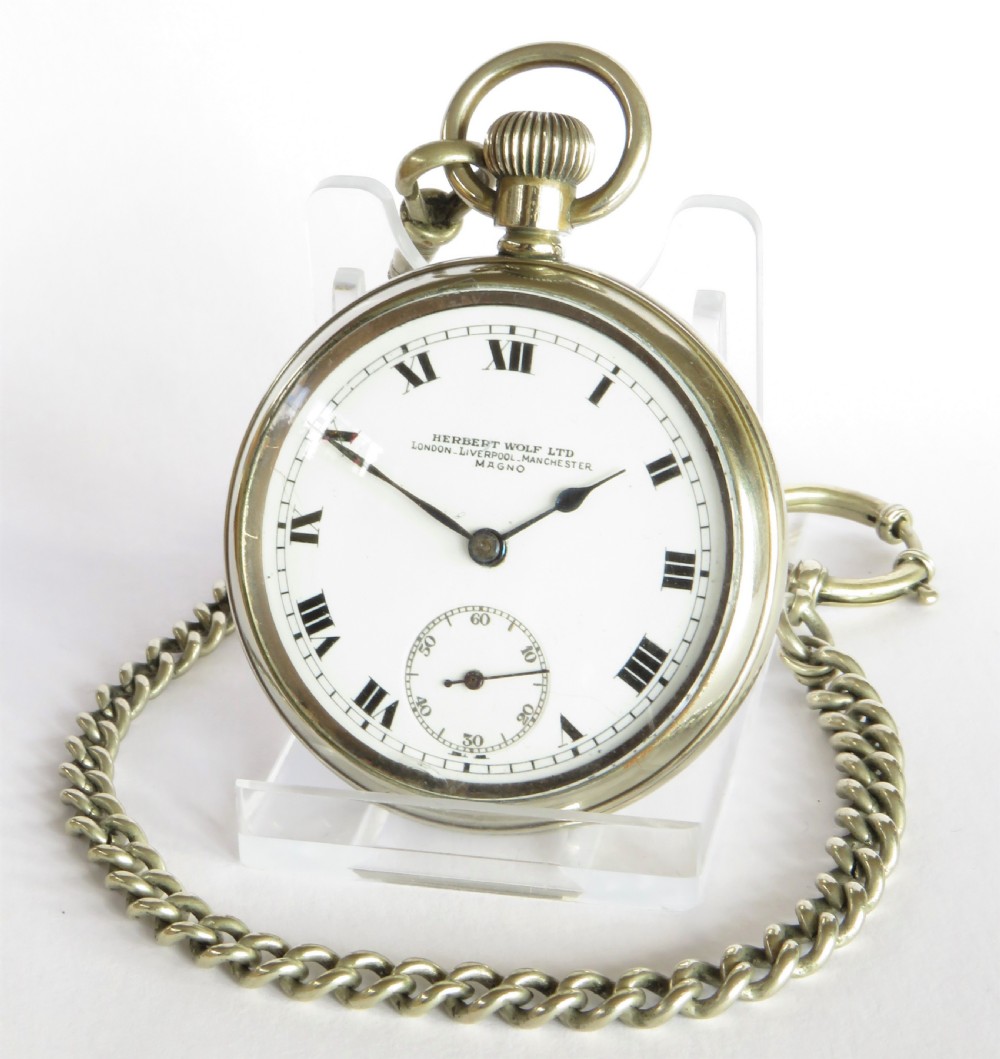 1930s Record pocket watch for Herbert Wolf
