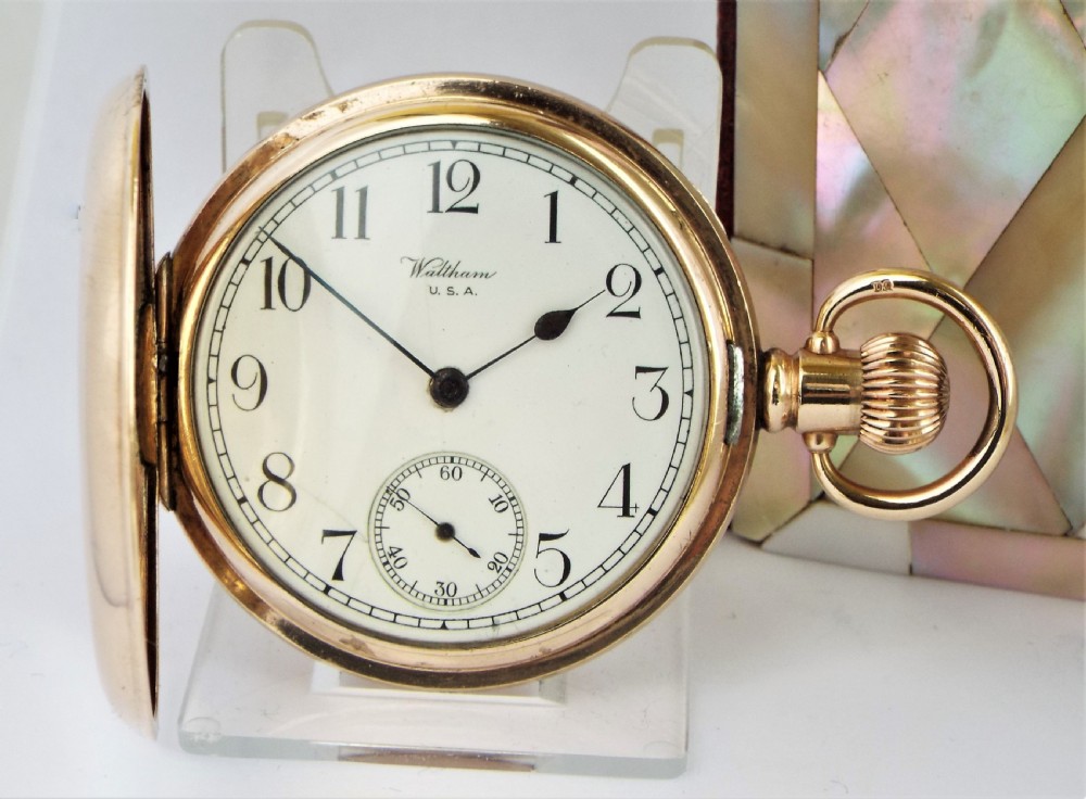 Waltham full hunter pocket watch, 1928.