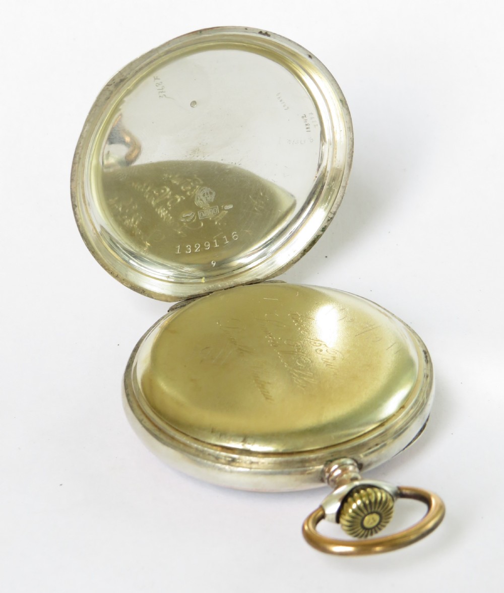 Antique silver galonne pocket watch View IV