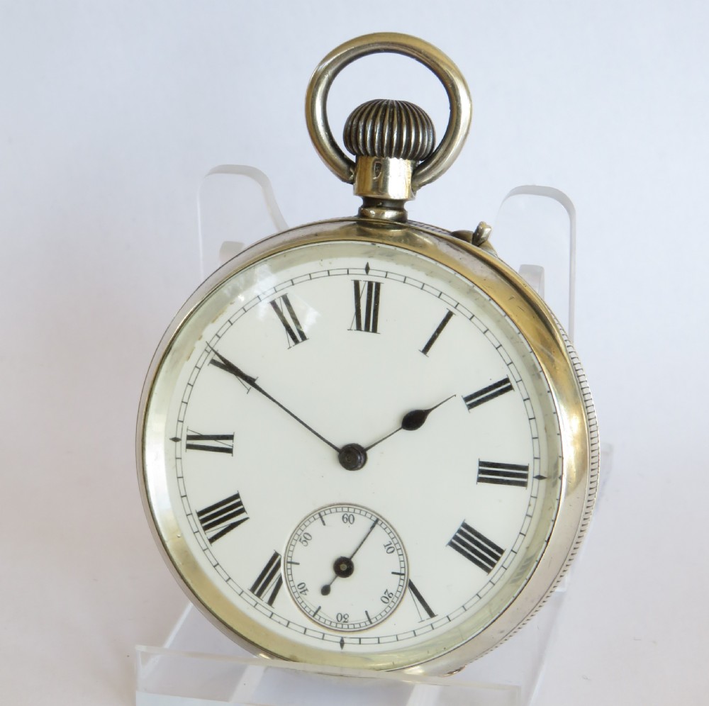 Antique silver pocket watch, Wm Batty, Manchester