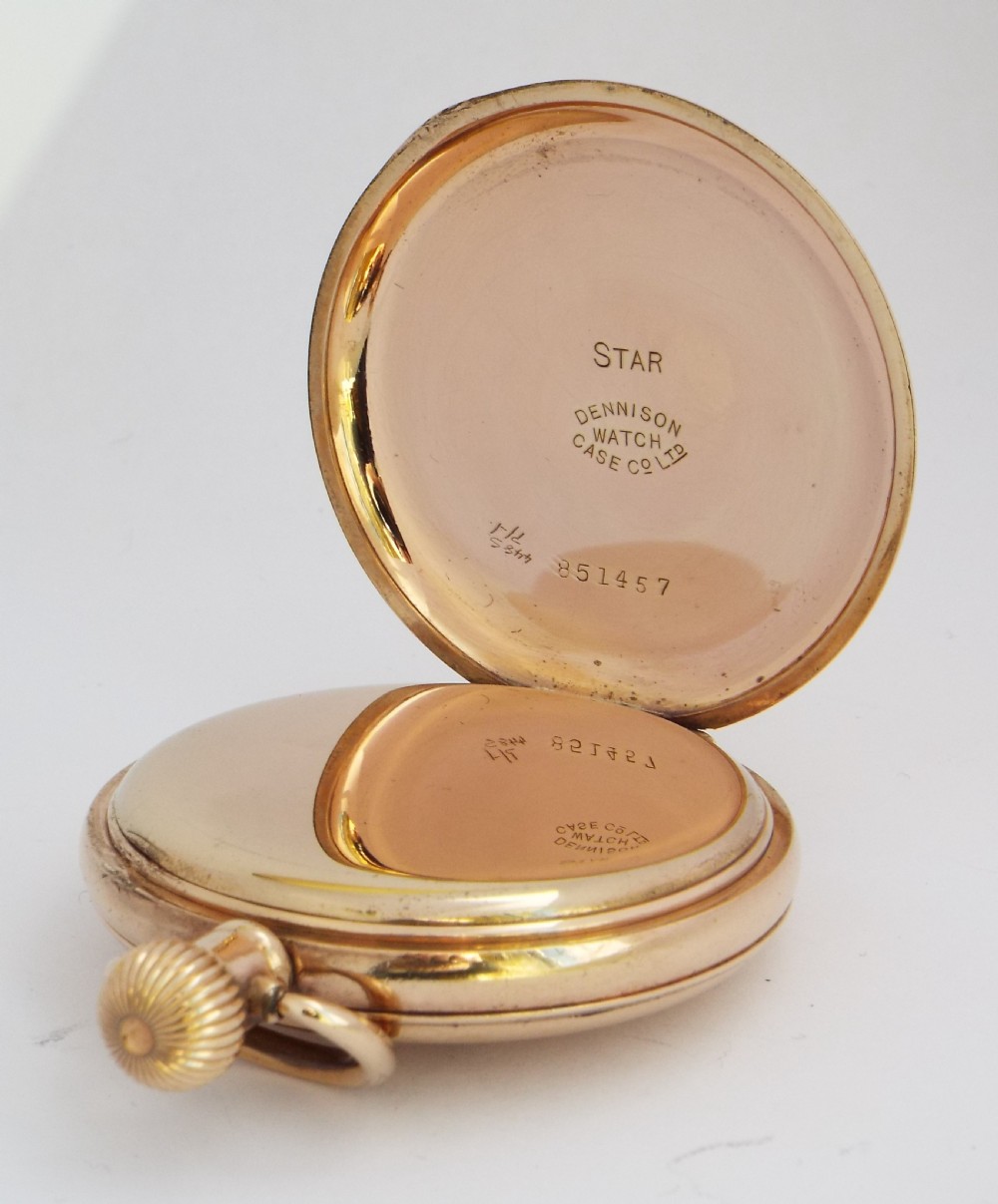 Antique Syren half hunter pocket watch. View IV