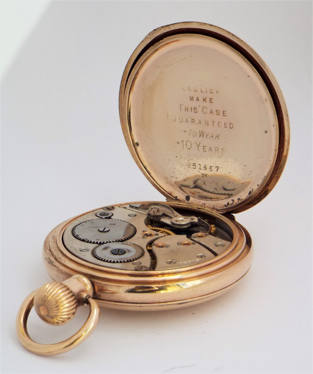 Antique Syren half hunter pocket watch. View V